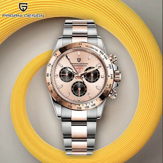 PAGANI DESIGN Automatic men watch 2020 new gold quartz wristwatch top luxury sports fashion chronograph Japan VK63 Reloj Hombres