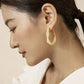 Fashion Needle- Woven Mesh Oval Hoop Earrings for Women Bridal Wedding Earring Valentines Day Gift Jewelry Pendientes Mujer