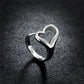 DOTEFFIL 925 Sterling Silver Heart-Shaped Open Ring For Women Wedding Engagement Party Jewelry