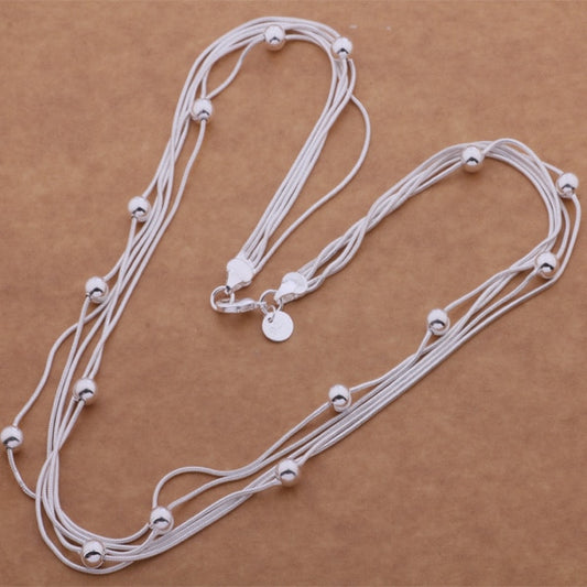 Silver Necklace  fashion jewelry pendant  silver color