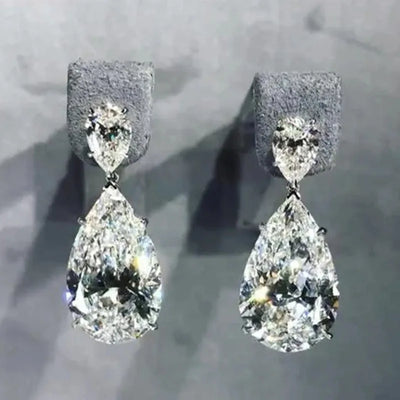 Big Water Drop Lab Diamond Dangle Earring 925 Sterling silver Party Wedding Drop Earrings for Women Bridal Promise Jewelry Gift