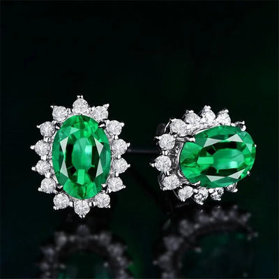 Vecalon Princess Diana earring AAAAA Cz stone Real 925 Sterling silver Statement Party wedding Stud Earrings for women Jewelry