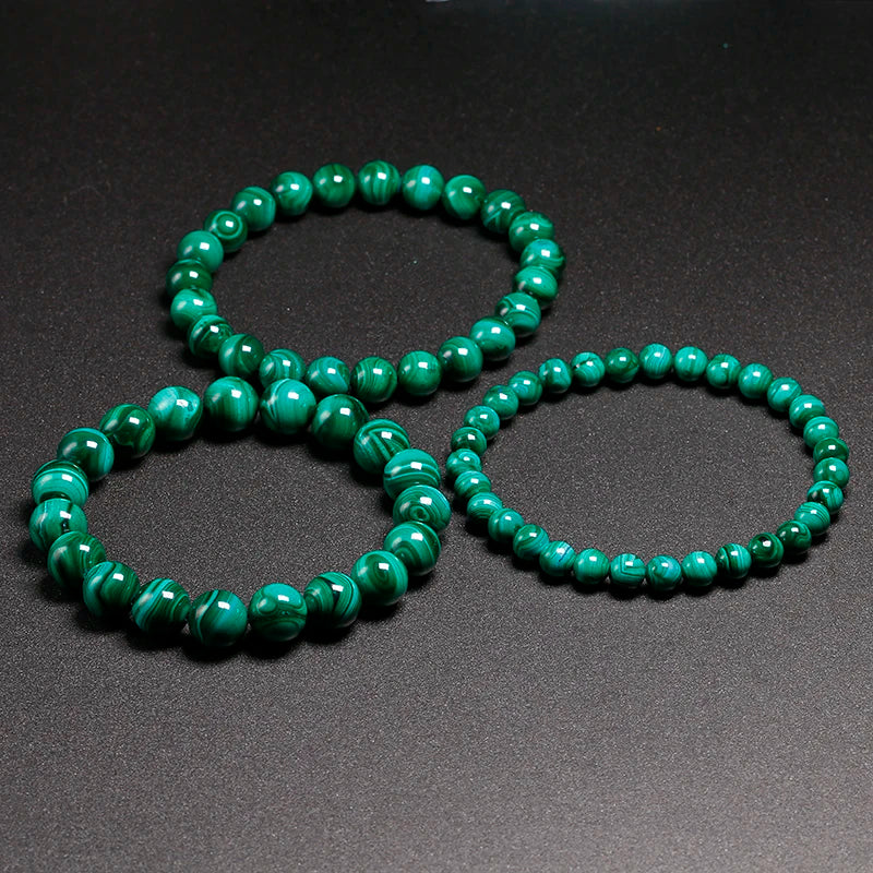 Personalized AAAAA Natural Malachite Bracelet Women Jewelry Stone Stretch Couple Bracelet For Men Gem Beads Bracelets