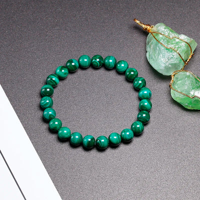 Personalized AAAAA Natural Malachite Bracelet Women Jewelry Stone Stretch Couple Bracelet For Men Gem Beads Bracelets