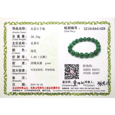 Personalized AAAAA Natural Malachite Bracelet Women Jewelry Stone Stretch Couple Bracelet For Men Gem Beads Bracelets