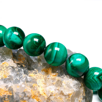 Personalized AAAAA Natural Malachite Bracelet Women Jewelry Stone Stretch Couple Bracelet For Men Gem Beads Bracelets