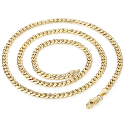 Trendsmax Men's Cuban Link Chain Necklace Gold Color  Chain Necklace Gift For Men Hiphop Wholesale Jewelry 4.5mm 50cm 60cm GN438