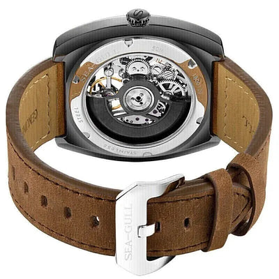 2025 Seagull Luminous Tonneau Shaped Watch For Men Automatic Mechanical Wristwatches Waterproof Skeleton Dial 849.27.6094