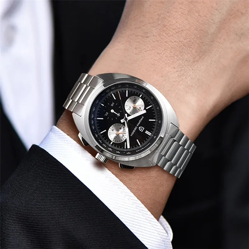 NEW PAGANI DESIGN Luxury Men's Watches Japan VK63 Quartz Sport Chronograph AR Sapphire Glass Waterproof 100M Wristwatch For Man