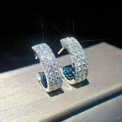 14K Gold Hoop Earring 925 sterling silver AAAAA Zircon Jewelry Party Wedding Earrings for Women Men Promise Birthday Jewelry