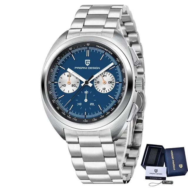 NEW PAGANI DESIGN Luxury Men's Watches Japan VK63 Quartz Sport Chronograph AR Sapphire Glass Waterproof 100M Wristwatch For Man