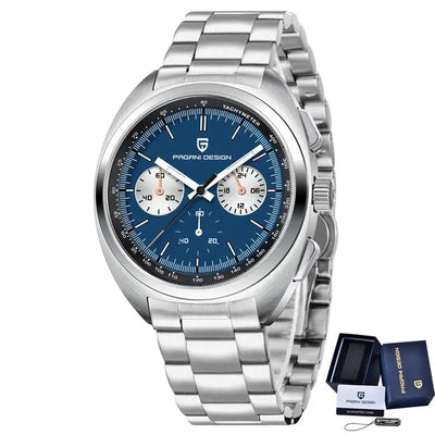 NEW PAGANI DESIGN Luxury Men's Watches Japan VK63 Quartz Sport Chronograph AR Sapphire Glass Waterproof 100M Wristwatch For Man