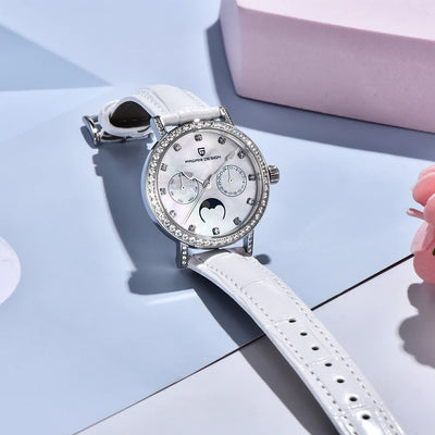 2024 PAGANI DESIGN New 33MM Fashion Multifunctional Women Quartz Watches 50M Waterproof Sapphire Glass Moonphase Watch for Women