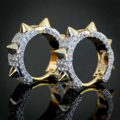 14K Gold Hoop Earring 925 sterling silver AAAAA Zircon Jewelry Party Wedding Earrings for Women Men Promise Birthday Jewelry