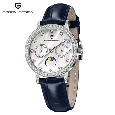 2024 PAGANI DESIGN New 33MM Fashion Multifunctional Women Quartz Watches 50M Waterproof Sapphire Glass Moonphase Watch for Women