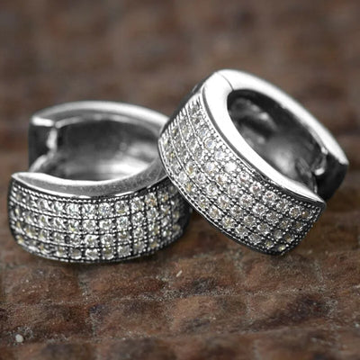 14K Gold Hoop Earring 925 sterling silver AAAAA Zircon Jewelry Party Wedding Earrings for Women Men Promise Birthday Jewelry