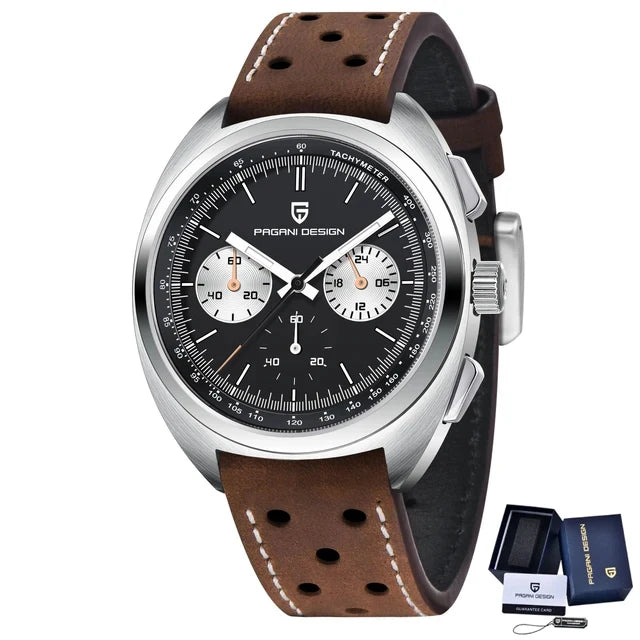NEW PAGANI DESIGN Luxury Men's Watches Japan VK63 Quartz Sport Chronograph AR Sapphire Glass Waterproof 100M Wristwatch For Man