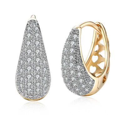 14K Gold Hoop Earring 925 sterling silver AAAAA Zircon Jewelry Party Wedding Earrings for Women Men Promise Birthday Jewelry