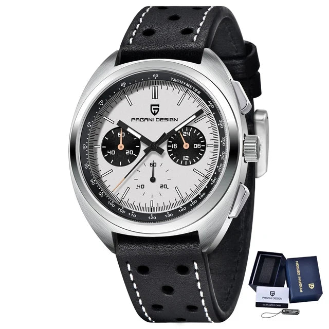 NEW PAGANI DESIGN Luxury Men's Watches Japan VK63 Quartz Sport Chronograph AR Sapphire Glass Waterproof 100M Wristwatch For Man