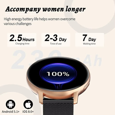 LIGE 2025 Smart Watch Women Bluetooth Call Custom Dials Watches Blood Oxygen Monitor Sport Men Smartwatch Ladies For Android IOS