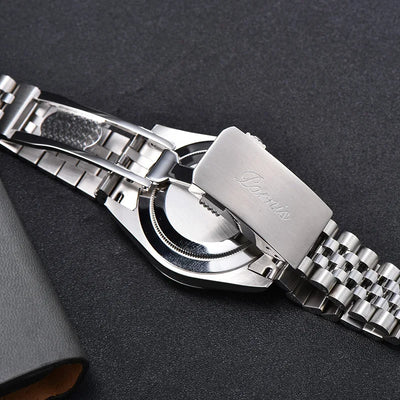 Parnis 39mm Man Watches Calendar Green/Blue/White Dial Miyota 8215 Movement 21 Jewels Automatic Mechanical Stainless Steel Strap