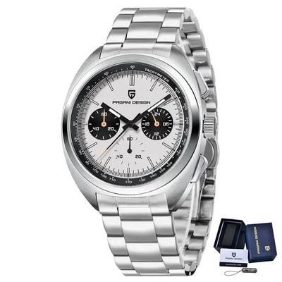 NEW PAGANI DESIGN Luxury Men's Watches Japan VK63 Quartz Sport Chronograph AR Sapphire Glass Waterproof 100M Wristwatch For Man