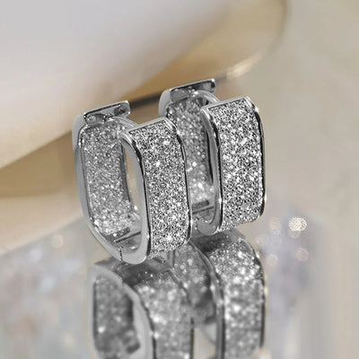 14K Gold Hoop Earring 925 sterling silver AAAAA Zircon Jewelry Party Wedding Earrings for Women Men Promise Birthday Jewelry