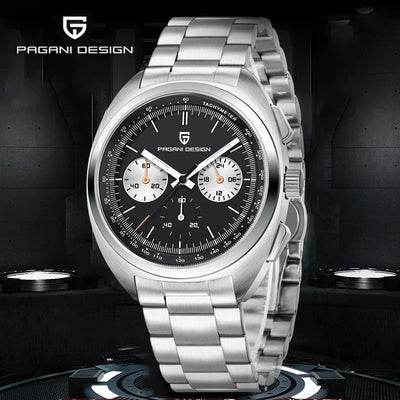 NEW PAGANI DESIGN Luxury Men's Watches Japan VK63 Quartz Sport Chronograph AR Sapphire Glass Waterproof 100M Wristwatch For Man
