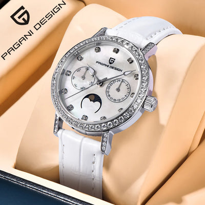 2024 PAGANI DESIGN New 33MM Fashion Multifunctional Women Quartz Watches 50M Waterproof Sapphire Glass Moonphase Watch for Women
