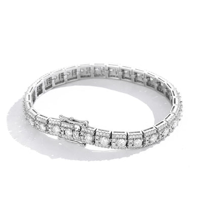 BXINY Luxury Full Moissanite Bracelet S925 Silver Sparkling Diamond for Women Engagement Wedding Fine Jewelry Gift GRA Certified