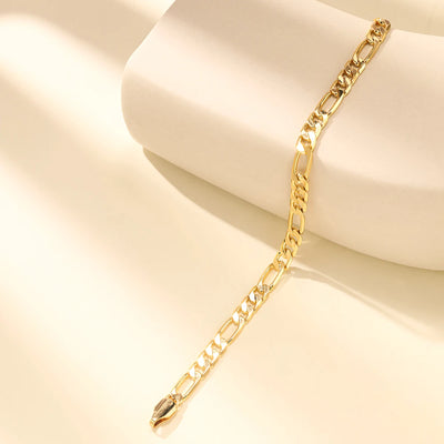 925 Sterling Silver Classic Figaro Chain Link Necklace for Men 14K Gold Plated 5mm Wide Cuban Curb Link Chain Jewlelry Gift USA